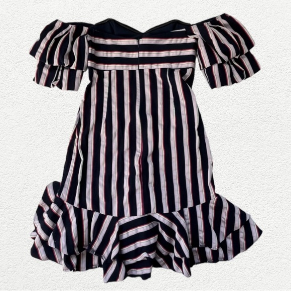 Wayf Korbin Striped Off The Shoulder Dress Size Small - Picture 9 of 13